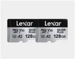 Lexar Professional SILVER PLUS microSDXC 128GB 2 ks / čtení: 205MBps / zápis: 150MBps / UHS-I / V30 (LMSSIPL128G-B2ANG)