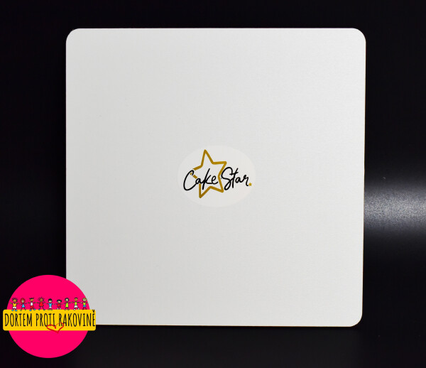 Cake Star Tác pevný dřevovláknitý bílý 24x24cm