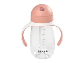 Beaba Hrnek s brčkem 300ml Old Pink (913480BB)
