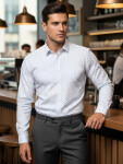 Pánská bílá košile FashionStreet DX2438 XL