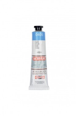 Akrylová barva Koh-i-Noor 40 ml - modrá cyan 0405