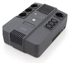 DIGITUS All-in-One UPS / Záložní zdroj UPS / 800VA/480W / 12V/9Ah / 4x CEE 7/7 / USB / RJ45 (DN-170111)