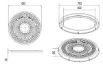 MIDAS PoklopECO A15 (1,5t) DN600 kruh, .h=60mm, uzam.1skr s těs,materiálSMC,vnit600mm vněí785mm