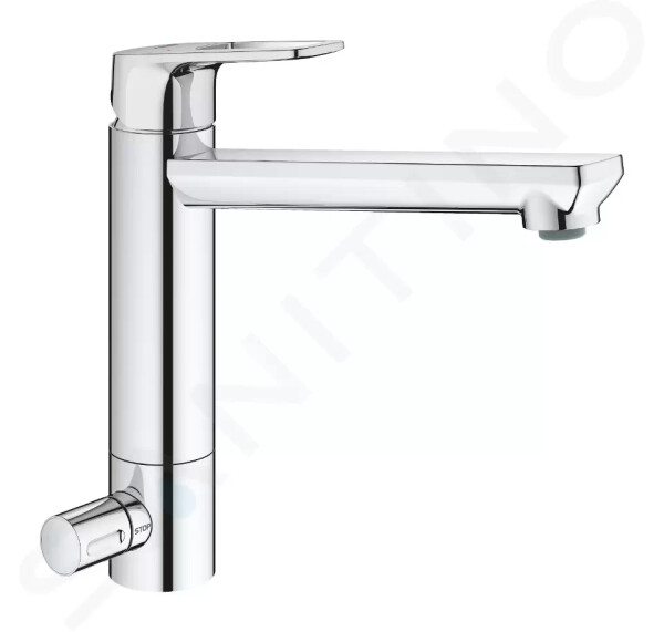 GROHE - BauLoop Dřezová baterie s uzavíracím ventilem, chrom 31713000