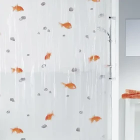 Spirella GOLDFISH sprchový závěs motiv rybiček / PEVA / 180 x 200 cm (7610583000972)