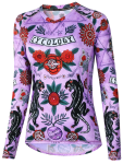 MTB dres CYCOLOGY Ashanti, purple, dámský, dlouhý rukáv (Motiv Ashanti, velikost M)