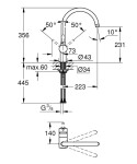 GROHE - Minta Páková dřezová baterie, černá 32917KS0