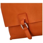 Stylový dámský kožený batůžek Delia, oranžový