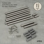 Roztažitelná garnýž 162-325 cm Umbra ZEN - stříbrná