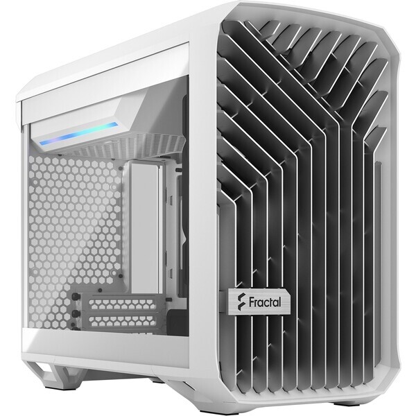 Fractal Design Torrent Nano White TG Light Tint bílá / Mini-ITX / 1x USB 3.1 Type C + 2x USB 3.0 / bez zdroje (FD-C-TOR1N-03)