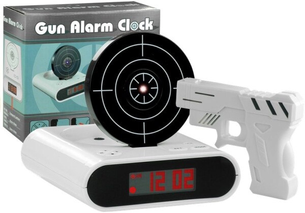 Mamido Elektronický budík - laserová zbraň se štítem