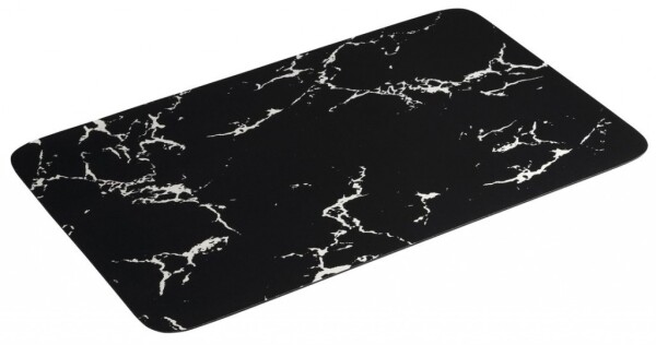 AQUALINE - Koupelnová předložka 50x80cm, absorpční, černá/mramor PCD011