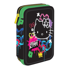 Colorino penál Jumper 2, Hello Kitty Neon black, plný, PES