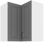 Horní rohová skříňka Stilo 60x60 GN-72 2F (90°) Barva korpusu: Dub artisan, Barva dvířek: Bílá