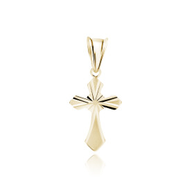 LUNICA Stříbrný přívěsek ZLATÝ KŘÍŽEK 0947