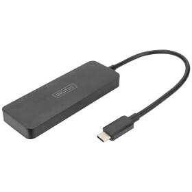 Digitus DS-45333 HDMI / USB-C® adaptér [1x USB-C® - 3x HDMI zásuvka] černá podpora HDMI, High Speed HDMI, bez nabíjecí zásuvky, Ultra HD (4K) HDMI