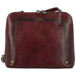 Luxusní dámská kožená crossbody Katana Rebora, hnědá