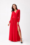 Dlouhé šaty SUK0420 188244 červené - Roco Fashion 40