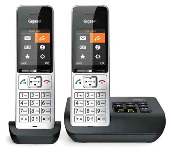 Gigaset COMFORT 500A duo stříbrno-černá / Bezdrátový telefon / se záznamníkem / DECT / 2 sluchátka (L36852-H3023-B101)