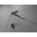 MEXEN/S - Lunar L vanová zástěna FIX 90 x 150, transparent, grafit kartáčovaná 897L-090-000-66-00