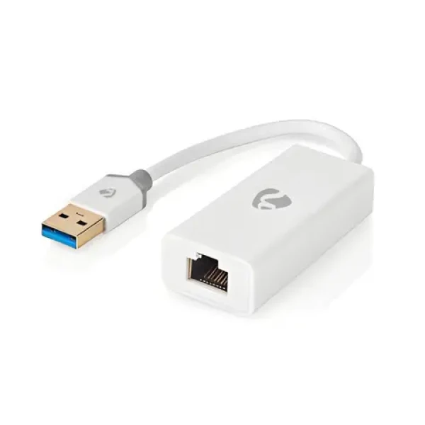 Nedis adaptér USB-A - RJ45 bílý / Adaptér / USB 3.2 Gen 1 / 1 Gbps / 0,20 m (CCBW61950WT02)