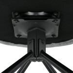 Židle jídelní, šedá látka, černý kov, otočný vratný mechanismus 90°/90° (L/P) - funkce reset