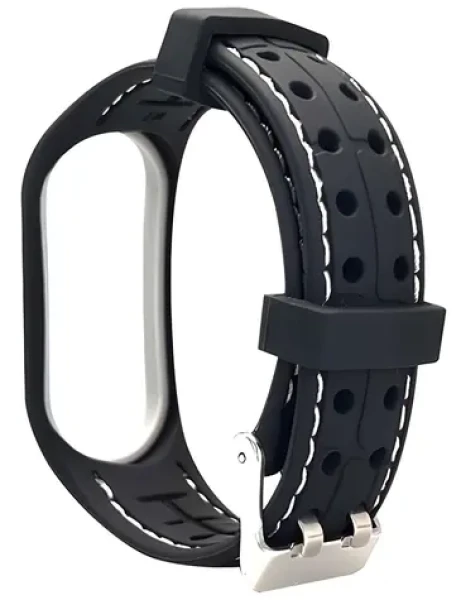 Beline Smart Strap černo-bílý / Pásek pro Xiaomi Mi Band 5/6 / silikonový