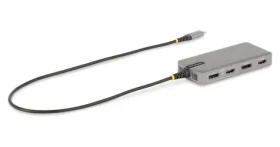StarTech 117B-USBC-MULTIPORT šedá / USB-C dokovací stanice pro tři monitory / 2x HDMI / 2x DisplayPort / Ethernet (117B-USBC-MULTIPORT)