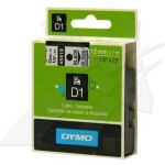 Obchod Šetřílek Dymo D1 45010, S0720500, 12mm, černý tisk/průhledný podklad - originální páska