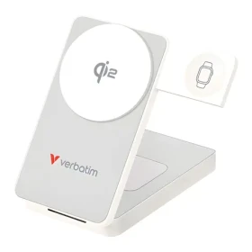 Verbatim Charge 'n' Go Qi2 bílá / Powerbanka / 10 000 mAh / USB-C PD 30W / Qi2 15W (32296)