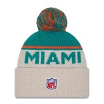 New Era Pánská zimní čepice Miami Dolphins NFL Historic 2024 Sideline Sport Knit