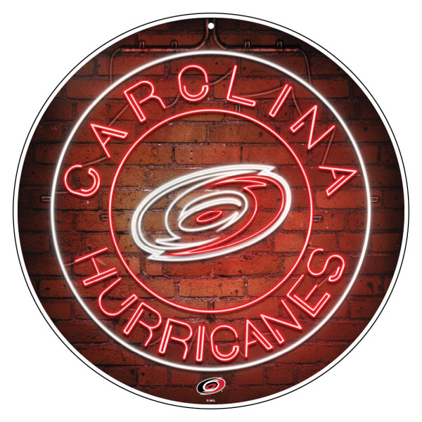 Mustang Cedule Carolina Hurricanes NHL 22" Round Neon De