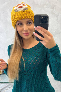 Dámská čepice Ofelia K349 mustard UNI