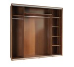 Šatní skříň Penelopa 2 Tulipány Barva korpusu: Kaštan - wenge, Rozměry: 205 cm