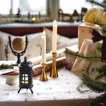 Strömshaga Kovový svícen na čajovou svíčku Stove Black, černá barva, kov