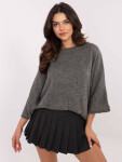 Jumper DHJ SW 9314.04P tmavě šedý jedna velikost