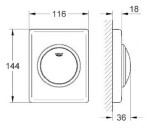 GROHE - Náhradní díly Ovládací tlačítko Skate, chrom 38595000