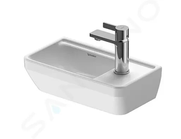 DURAVIT - D-Neo Umývátko 400x220 mm, 1 otvor pro baterii vpravo, bílá 0739400041