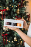Bella Rose Dárkový set vánočních džemů Bella Rose, bílá barva, sklo