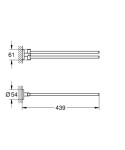 GROHE - QuickFix Start Dvojitý držák ručníků, délka 44 cm, chrom 41183000