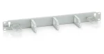 Equip 19" šedá / Vyvazovací panel / 1U / 5x plastová úchytka (327312)