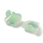 Skleněné korálky - broušený motýl - různé varianty - 10 x 8 x 6 mm - 1 ks Barva: Zelená