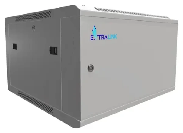 Extralink Nástěnný rozvaděč 6U 600x600 šedá / Rozvaděč / Celokovové dveře / Nosnost 60 kg (EX.13001)