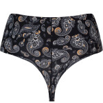 Dámská tanga Paisley maxi - JULIMEX černá L