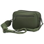 Stylová dámská koženková crossbody kabelka MaxFly Tarja, tmavě zelená