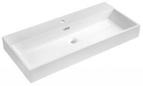 SAPHO - AQUATIC umyvadlo, litý mramor, 100x46cm, bílá AT100