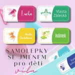 Samolepky do školky a školy, jmenovka VÍLA 35x17 mm (36ks)