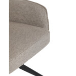 Židle jídelní, taštičkové pružiny v sedáku, 180° otočný mechanismus, lanýžová voděodolná látka, černý kov