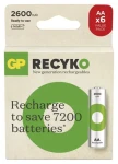 GP ReCyko AA 2600 mAh, 6 ks / Nabíjecí baterie / NiMH / 300+ cyklů (1032226260)