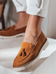 Dámské ažurové mokasíny VANESSO camel FashionStreet ZY0714 39